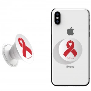 HIV/AIDS Red Ribbon PopSocket