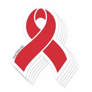 HIV/AIDS Red Ribbon Sticker