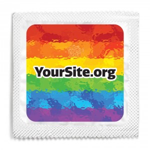 Gay Pride Painted Condom