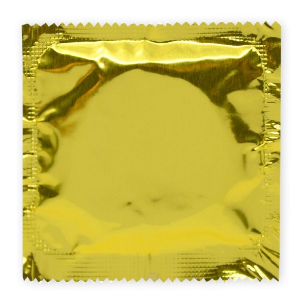 Custom Designed Foil Condom - Gold