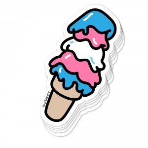 Transgender Ice Cream Cone Sticker