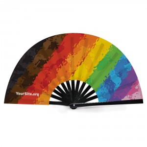 Inclusive Pride Painted Snap Fan