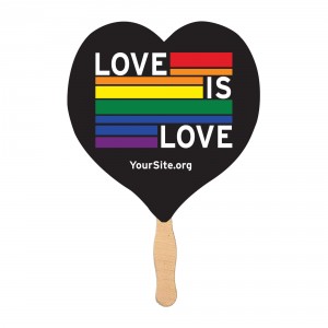 Love Is Love Gay Pride Mini Fan
