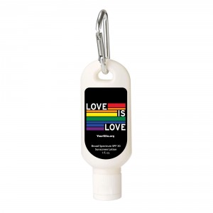 Love Is Love Gay Pride Sunscreen Carabiner