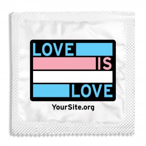 Love Is Love Trans Pride Condom