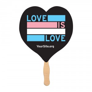 Love is Love Trans Pride Mini Fan