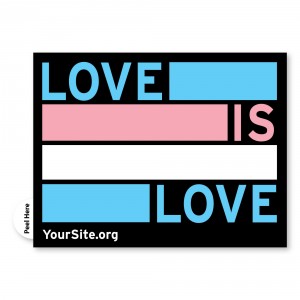 Love Is Love Trans Pride Sticker
