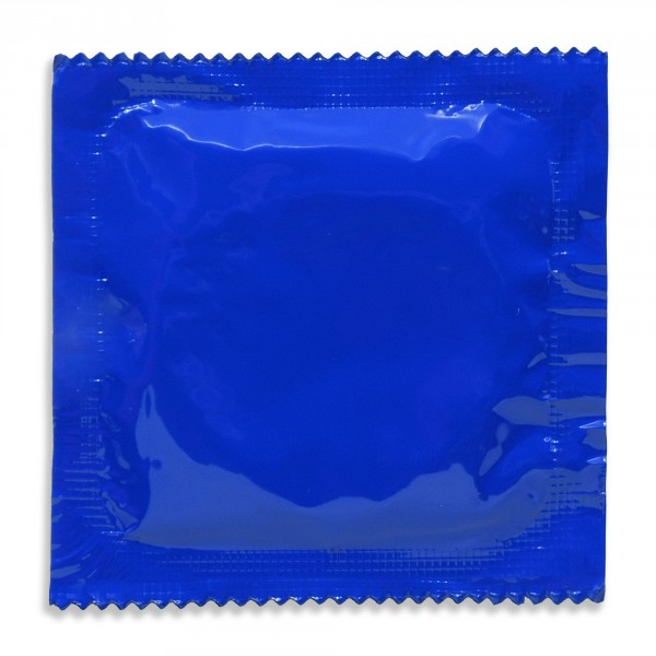 Custom Designed Foil Condom - Blue