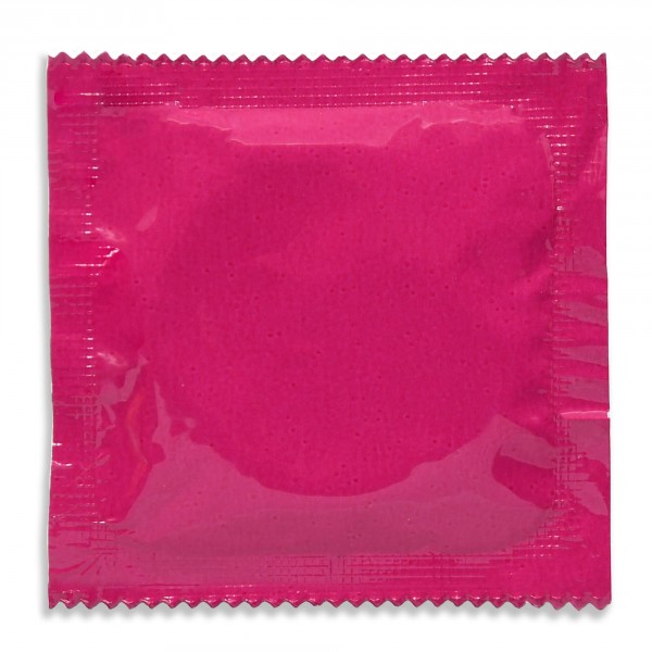 Custom Designed Foil Condom - Magenta
