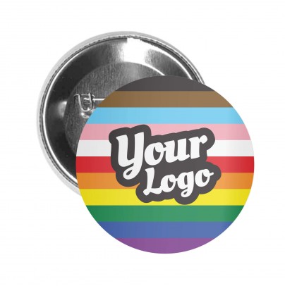 Pride Inclusive Flag Button Pin