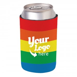 Promotional LGBT Pride Rainbow Can Koozie