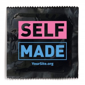 Self Made Transgender Awareness Condom - Black Foil