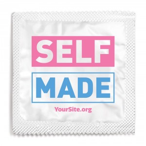 Self Made Transgender Awareness Condom - White Foil