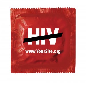End HIV Condom - Red Foil
