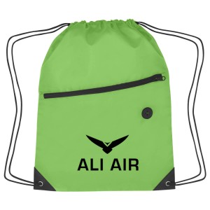 Promotional Drawstring Zippered Sports Pack