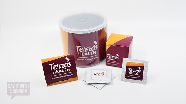Terros Health Collection of Say It With A Condom Custom Products