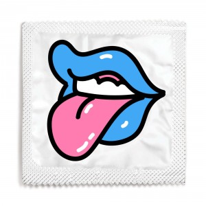 Lick It Up Condom - Transgender Colors