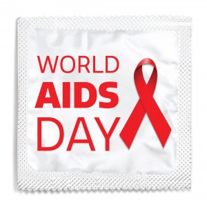 World AIDS Day Red Ribbon Condom - White